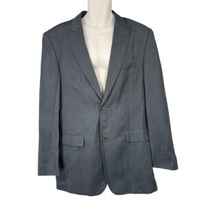 Stacy Adams Gold Men Blazer Sport Coat Formal Office Two Button Size 42LGray